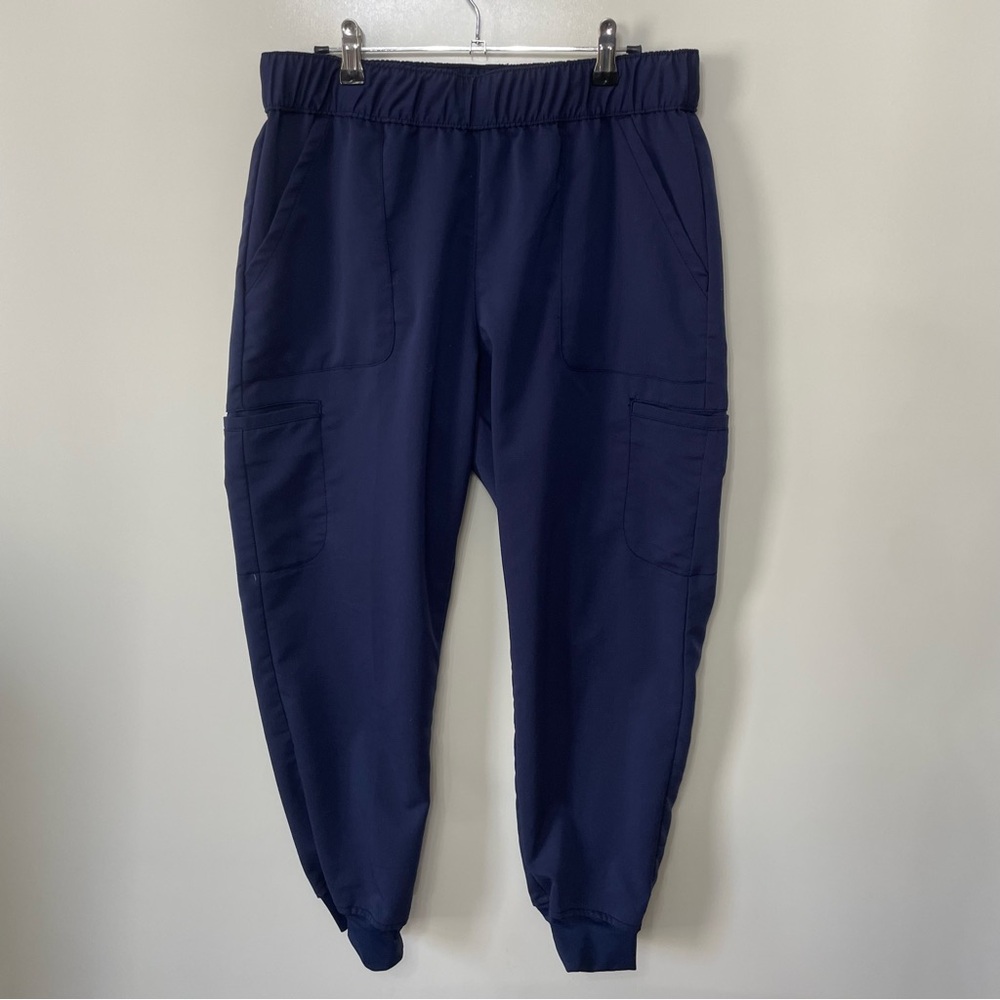 Scrubstar Jogger Scrub Pants Navy Womens M Petite workwear Medical Dental Nurse